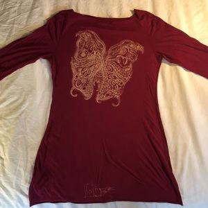 Large Lucky Brand Butterfly Graphic Top